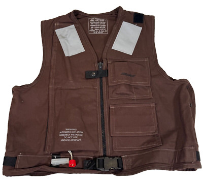 New USN USMC Stearns MARK 1 Life Preserver Vest Flight Deck Brown Medium