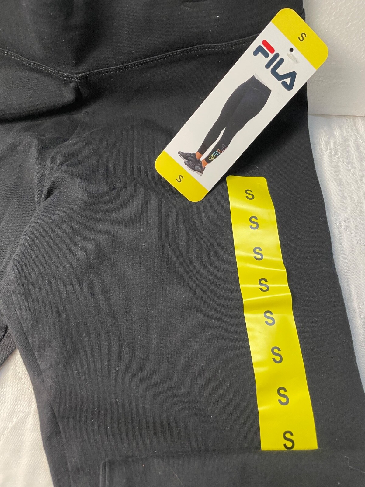 Leggings donna Fila donna taglia small nuovi con etichetta nero lunghezza caviglia