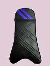CHAMP KART SEAT PAD KART PADDED VINYL CARBON FIBER SEAT PAD ADULT SIZE BLUE/BLK