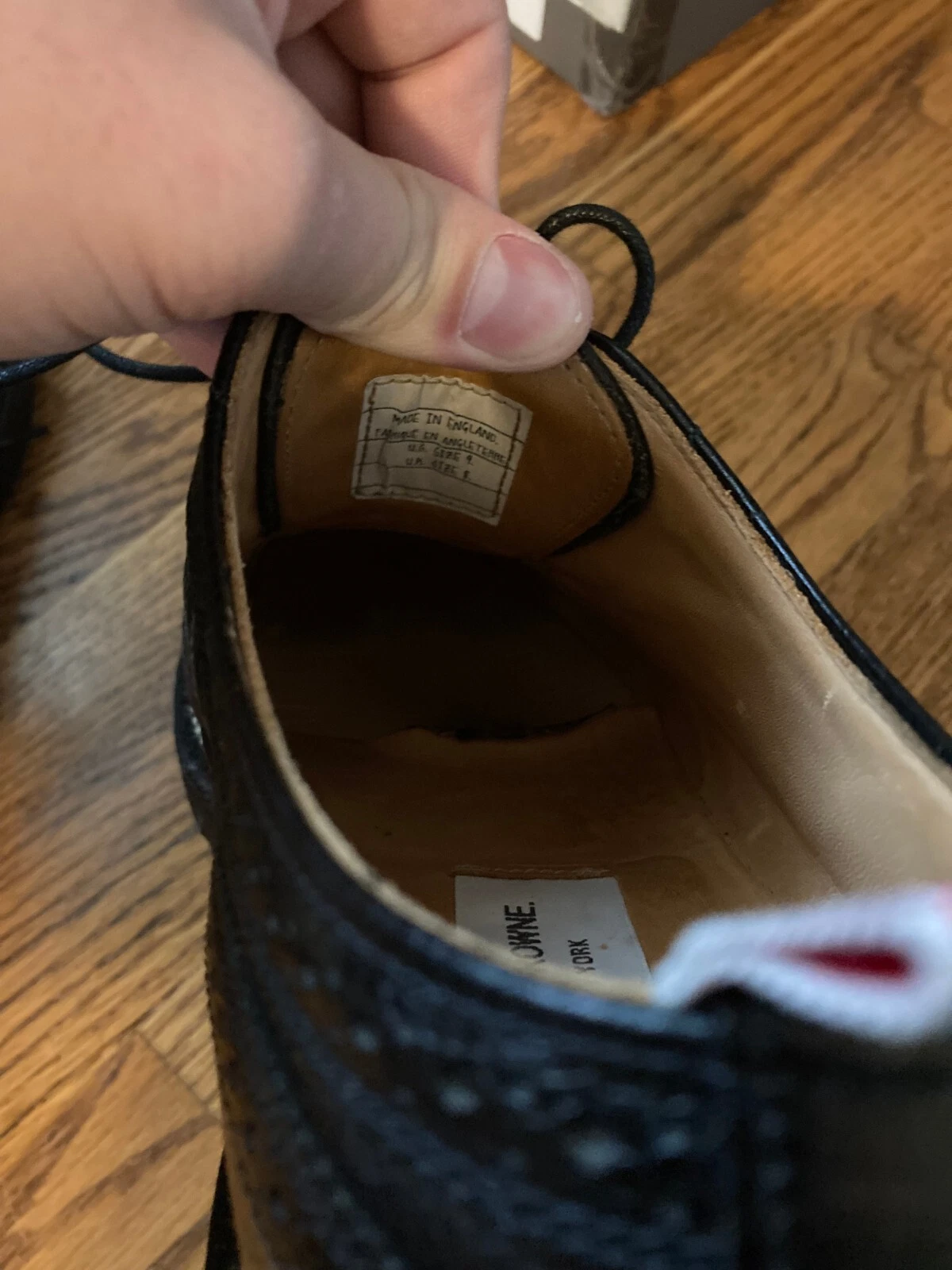 Scarpe Brogues Thom Browne nere ad ala lunga 1100 $ Oxford 8 UK