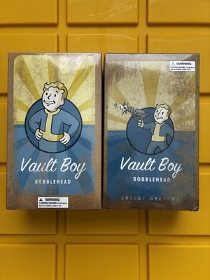 Fallout Vault Boy 111 and Vault Boy Energy Weapons Bobble Head Set