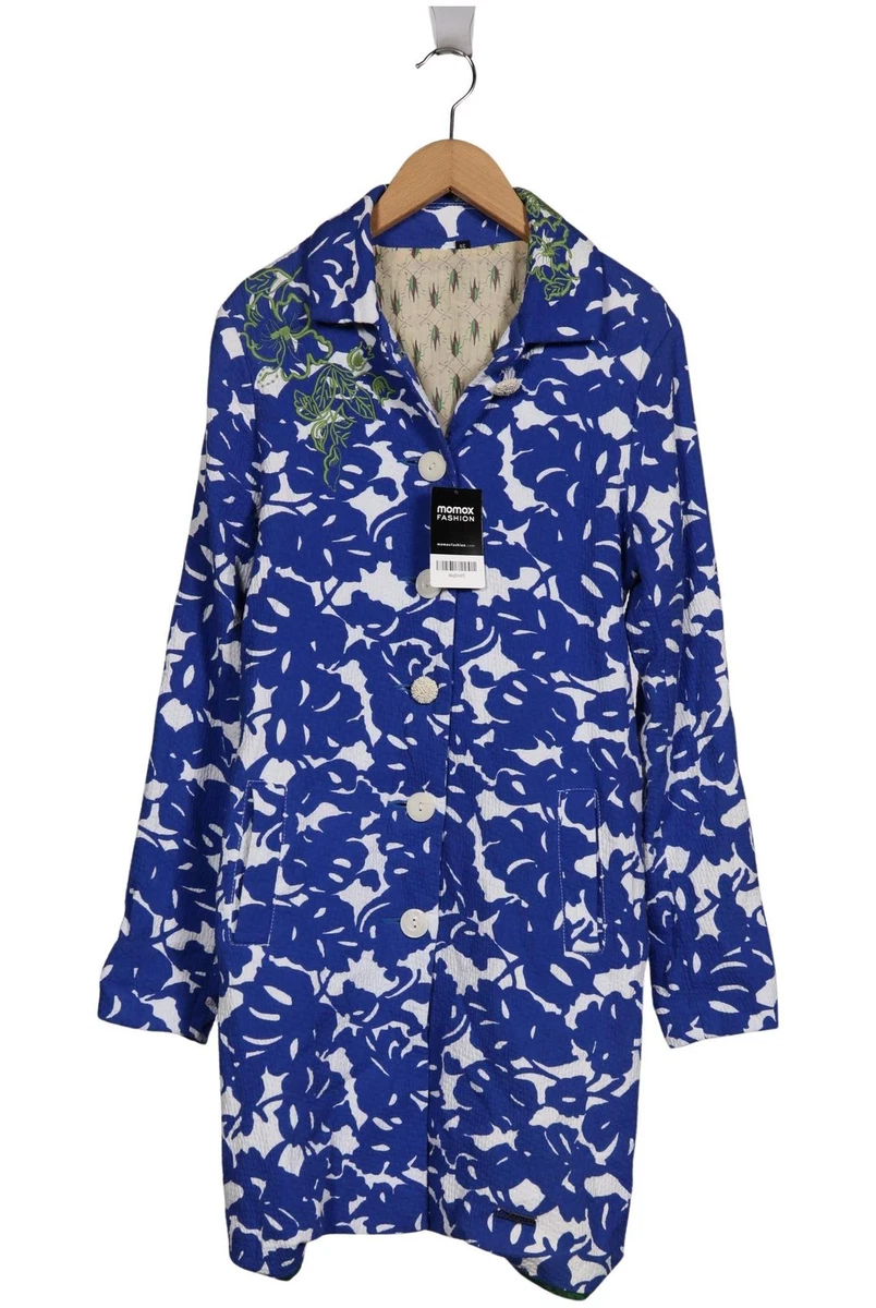 Desigual Mantel Damen Jacke Parka Gr. 38 Baumwolle Marineblau #d5xoa82