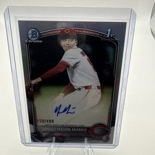2025 Bowman Draft 1st Chrome Auto Refractor /499 Mason Morris Reds