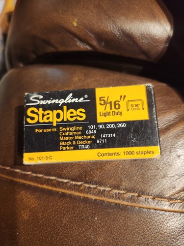 Unused Swingline 5/16" Staples (1000 staples in box) No. 101-5/C MADE IN USA