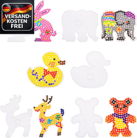 GroßE BüGelperlen Set 10Mm Mit Tiermotiven FüR Kinder Ab 3 Jahre, 5 Steckplatten