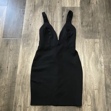 Lulus Black Bodycon Sleeveless V-Neck Short Dress Regular Size S