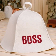 BOSS Felt Sauna Hat 100% Wool Spa Russian Banya Hat Шапка для Бани Шерсть