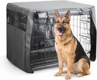 Spacious Grey Dog Crate Cover 48 Inch - Weather-Resistant & Machine Washable