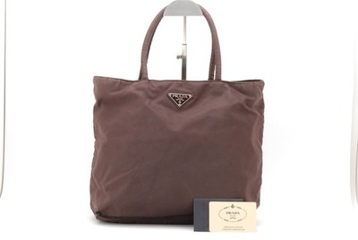 PRADA ブラウン キャンバストートバッグ PRADA Tessuto Nylon Tote Bag Brown | eBay
