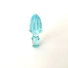 VTG Fenton Aqua Blue Glass Perfume Bottle Stopper Leaf Bullet Shape NEW With Tag