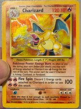 Charizard - Pokémon TCG Base Set Unlimited Charizard  4/102 Vintage MP/HP------