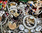 Large Lot Junk Jewelry 5 Pounds VTG Mod Costume Craft Tangled Estate Rhinestones