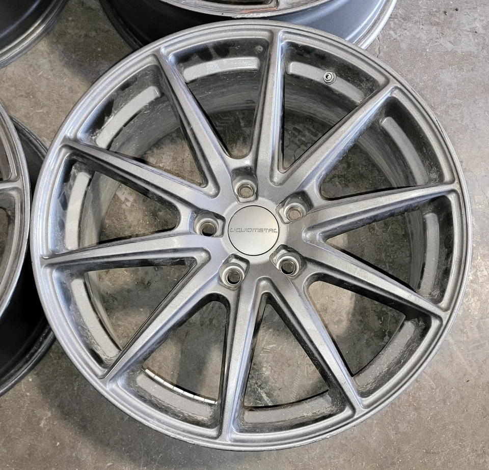 Liquid Metal 18x8 Four Wheel Rims Set From 2008 Scion xB - Image 3 of 4