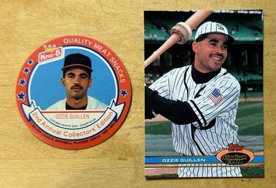 Ozzie Guillen Lot Of 2 Rare 1989 King B Disc & 1st Edition Stadium Club NM-MT