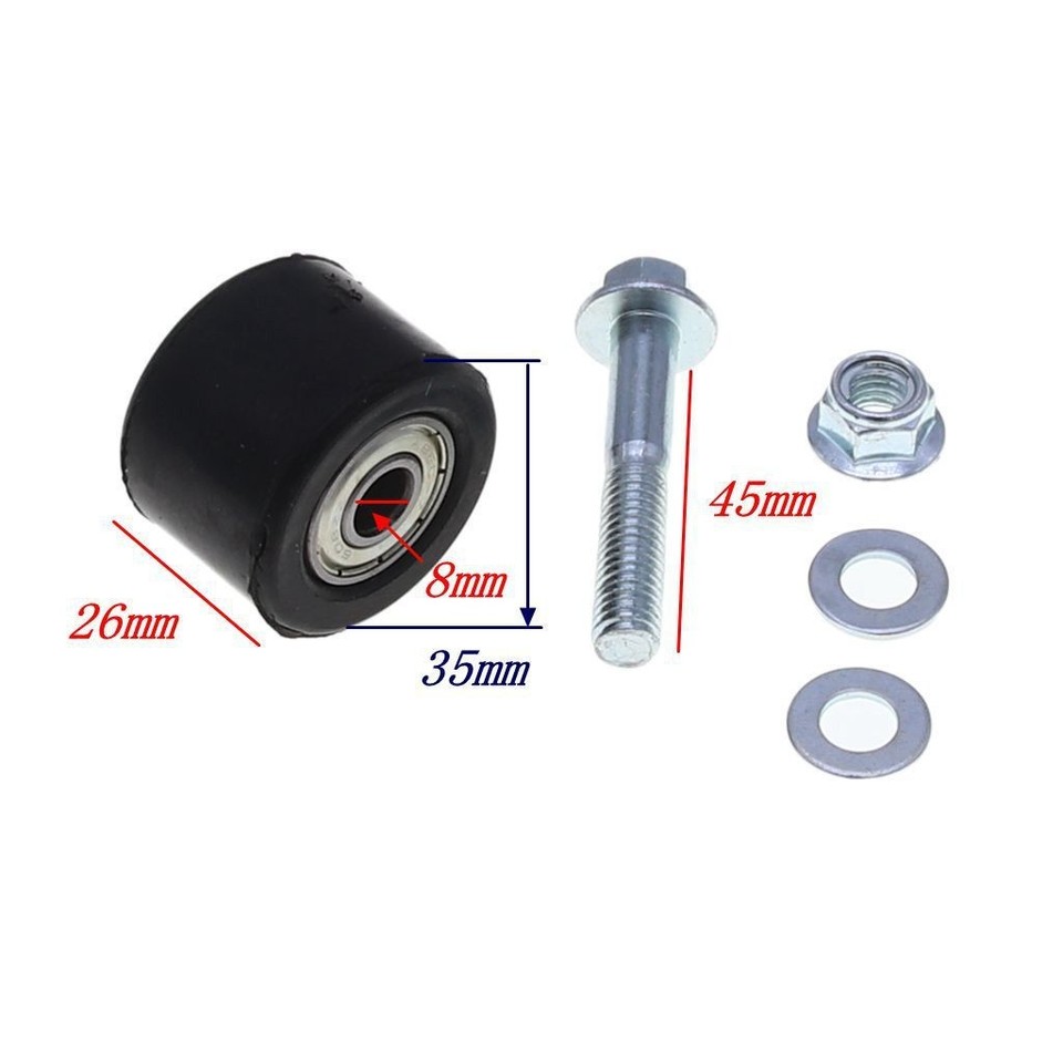 Tendicatena Bici Rullo Tenditore Catena Puleggia 8mm, Guida Rotella Tendicatena Per Rullo Puleggia Catena Di Trasmissione, Per Moto Strada Atv, Blu Tende Per Bici Da Strada - 7