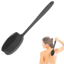 Silicone Body Scrubber Exfoliator with Handle, Gentle Back Scrubber for Showe...