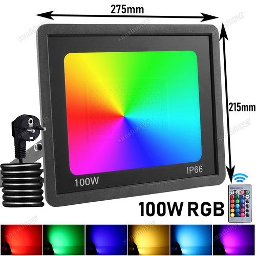 Proyector exterior RGB LED regulable lámpara de jardín 10-100W - Imagen 16 de 18