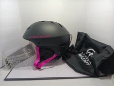 Outdoor Master OM-SN KELVIN Multi-Sport Helmet Size Sml Black Padded Pink Straps