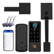 Fingerprint Door Lock With Handle Sets Keyless Entry Door Lock Deadbolt Bluetoot