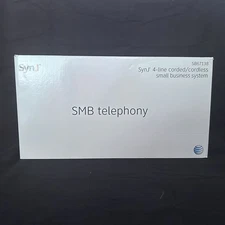 AT&T SynJ SB67138 4-Line Corded/Cordless Phone System - Black/Silver