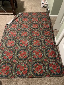 Poinsettia Tablecloth Large Rectangle approx 56 By 80 Christmas  Holiday