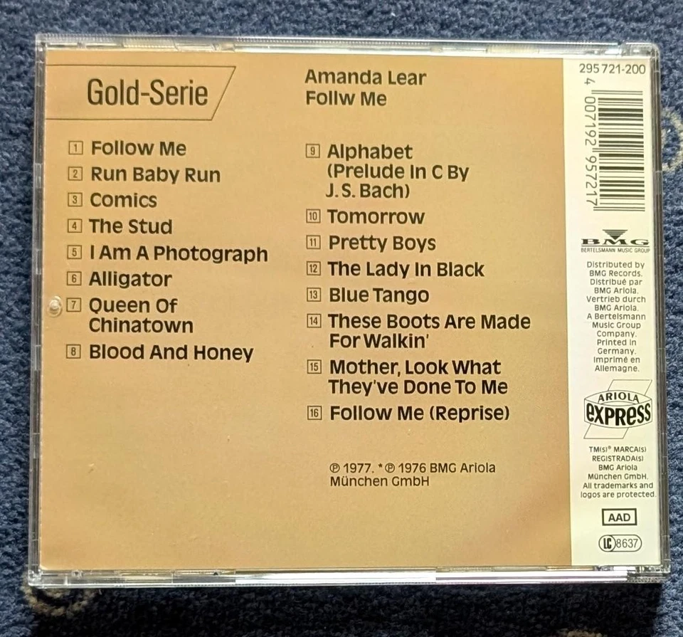 CD Amanda Lear - Follow me / Best of / Greatest Hits Collection / 16 Tracks - Bild 2 von 4