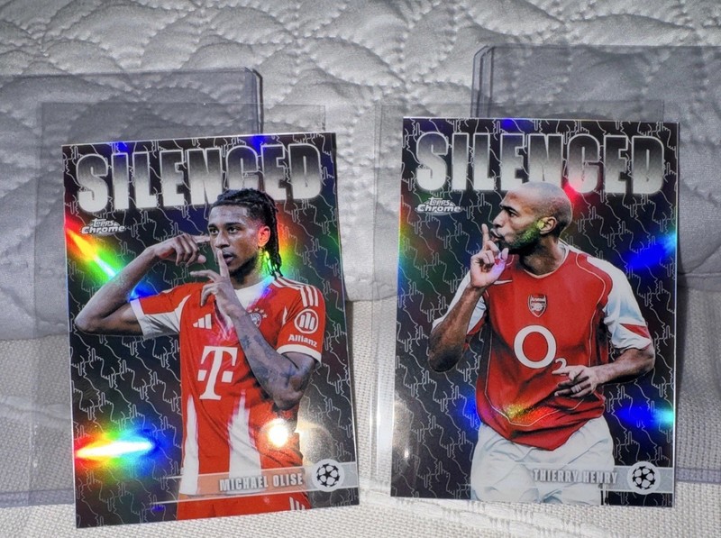 2025-26 Topps Chrome UCL Silenced Insert Combo 2 Olise + Henry SH-17 SH-2