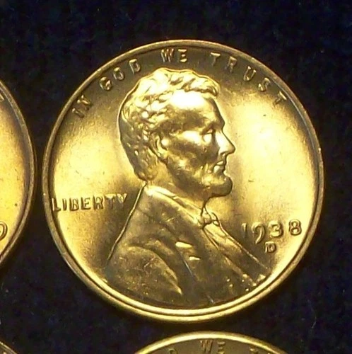 1938-D GEM BU - LINCOLN WHEAT CENT - NICE COLOR - GOOD DETAILS - SEE PICS!