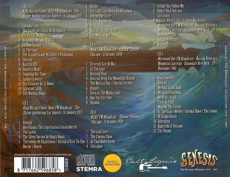 Genesis レアな8cmシングルCD 2枚セット Genesis – The Broadcast Collection 1975 - 1981 5 CD Box Set - NEW
