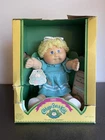 Cabbage Patch Kids 1985 Blonde Curly Hair Blue Eyes Doll w/ Box & Book READ