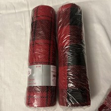 10.5i nx12ft Decorative Mesh 8 Rolls l Red And White  Lot of 8tolls.