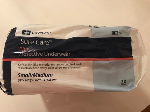 COVIDIEN Sure Care Plus Protective Underwear Small - Medium 34"- 46" REF 1605 - Picture 2 of 3