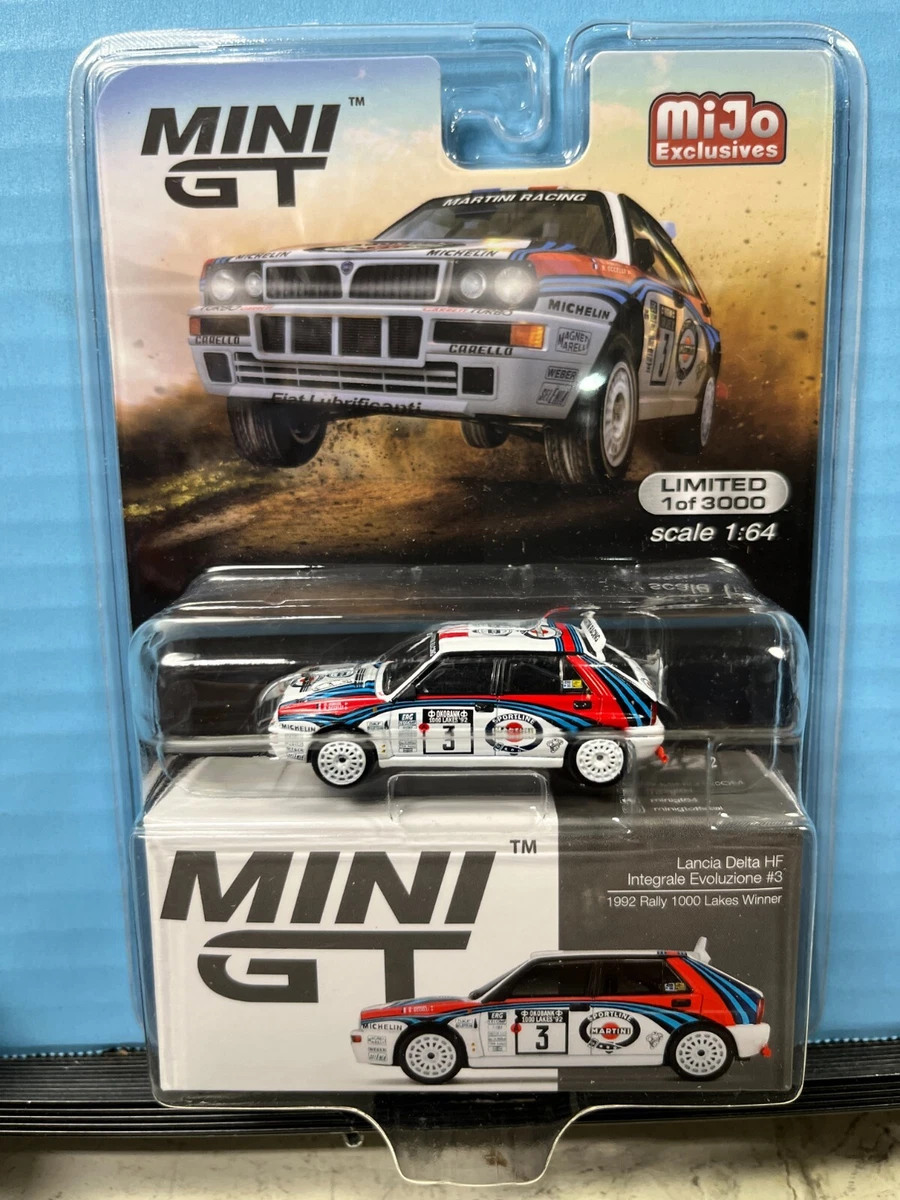 1/64 MINI GT MIJO EXCLUSIVES 92 MARTINI LANCIA DELTA HF INTEGEALE EVOLUZIONE #3