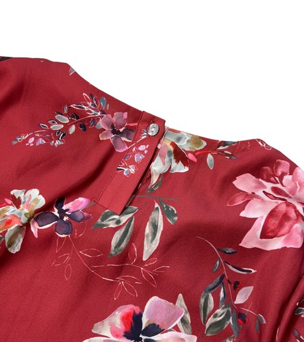 J. Jill Rust & Cream with Florals Print Shift Dress 3/4 Sleeves Size Small - Picture 15 of 15