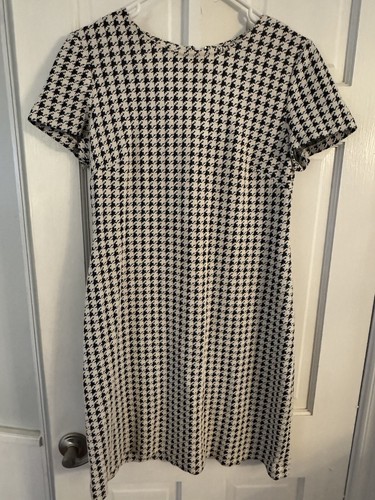 Calvin Klein Dress Women’s Sz 10 Black/White Timeless Houndstooth Classic Career