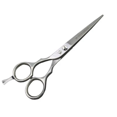 BEAUTYTRACK HAIRDRESSING LEFT HANDED SCISSORS BARBER PRO HAIR CUTTING SALON 6" SILVER SHEARS