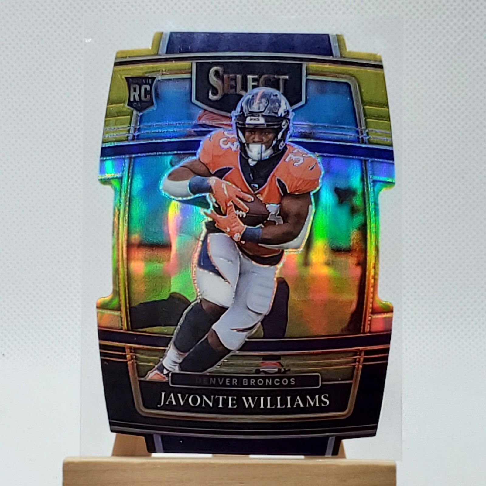 Javonte Williams 2021 Select Concourse Die Cut Prizm  Gold/Black ROOKIE #57