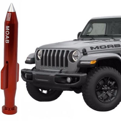 Mother of All Bombs MOAB Bullet Antenna For Jeep Wrangler and Gladiator