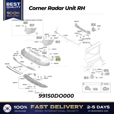  Genuine  Corner Radar Unit RH 99150DO000 for Kia EV9