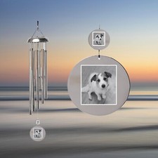 Customizable Engraved Pet Memorial Wind Chime Healing Melodies for Dog Pet Loss.