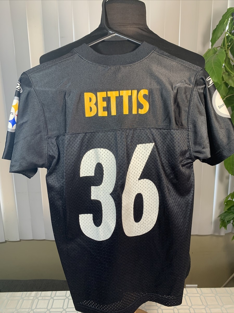 NFL PITTSBURGH STEELERS #36 JEROME BETTIS LOGO JERSEY BOYS SIZE US M (10/12)