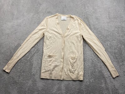 3.1 Phillip Lim Sweater Women's Small Ivory Cardigan Lightweight Preppy Designer