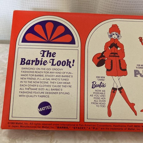 Vintage Barbie Puppe Mod LILA KLEID Bubbles N Stiefel Outfit #3421 HTF Kleidung JP - Bild 3 von 8