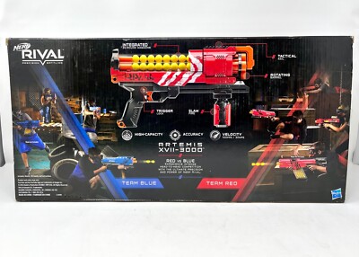 HASBRO NERF RIVAL ARTEMIS XVII-3000 BLASTER TOY GUN TEAM RED