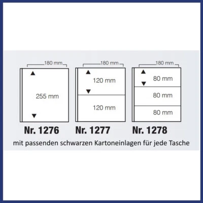 SAFE Ergänzungsblatt ARTline für Banknoten Album mit 1 - 3 Taschen 4er-Lochung