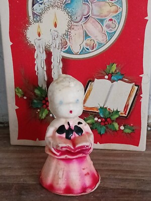Vintage ''PEEL AWAY'' Wax Coated Hallow Milk Chocolate Christmas Candy Container