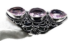 Pink Topaz Handmade 925 Sterling Silver Statement Ring-Mother's Day Gift
