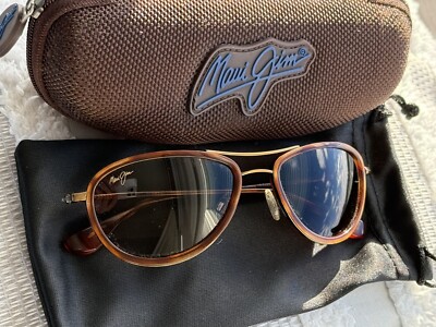 Maui Jim Small Kine MJ 251 16C Tortoise Antique Gold Frame HCL