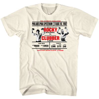 Rocky III Movie The Ultimate Challenge Rocky VS Clubber Lang 1982 Men's T Shirt