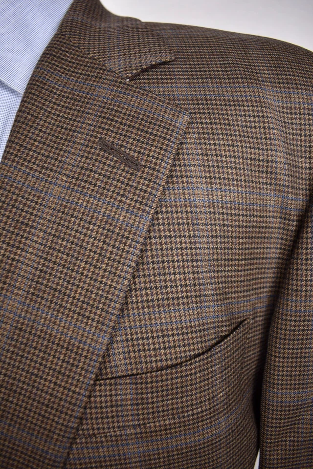 Samuelsohn Ing Loro Piana & Co Super 130's Brown 3/2 Roll Sport Coat Size: 43L - Image 3 of 4